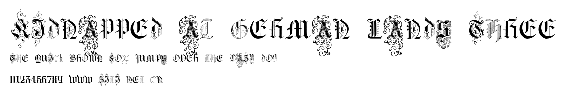 Kidnapped at German Lands Three.ttf字體轉換器圖片