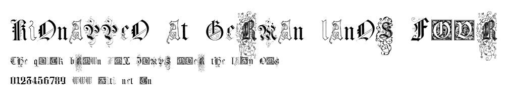 Kidnapped at German Lands Four.otf字體轉換器圖片
