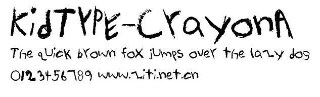 KidTYPE-CrayonA.ttf字體轉換器圖片