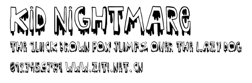 Kid nightmare.ttf字體轉換器圖片