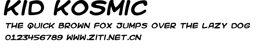 Kid Kosmic.ttf字體轉換器圖片