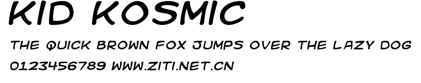 Kid Kosmic.ttf字體轉換器圖片
