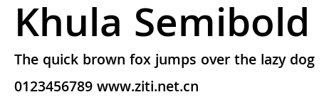 Khula Semibold.ttf字體轉換器圖片