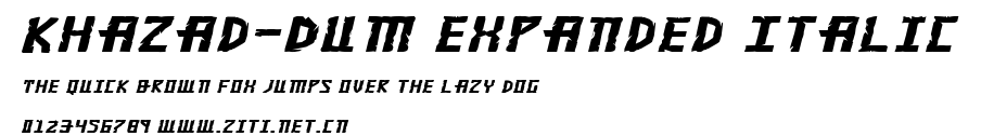 Khazad-Dum Expanded Italic.ttf字體轉換器圖片
