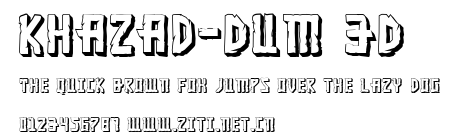 Khazad-Dum 3D.ttf字體轉換器圖片