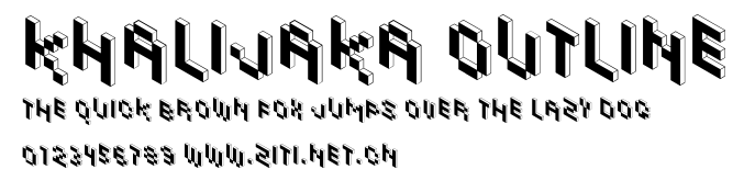 Khalijaka Outline.ttf字體轉換器圖片