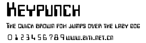 Keypunch.ttf字體轉換器圖片