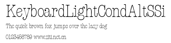 KeyboardLightCondAltSSi.ttf字體轉換器圖片