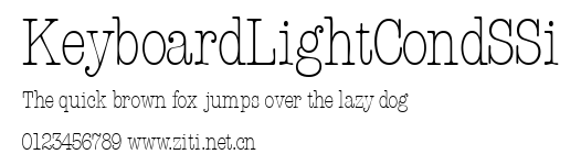 KeyboardLightCondSSi.ttf字體轉換器圖片