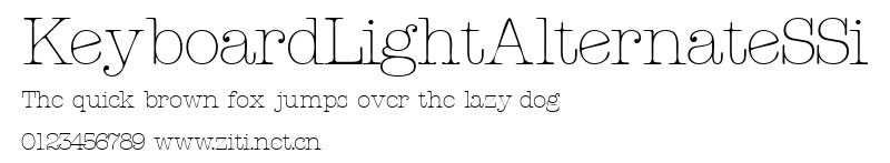 KeyboardLightAlternateSSi.ttf字體轉換器圖片