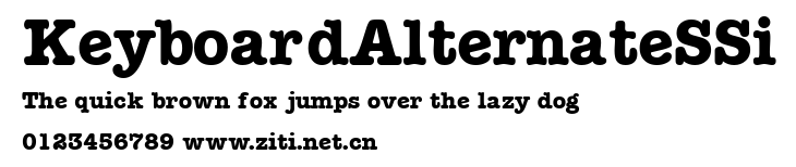 KeyboardAlternateSSi.ttf字體轉換器圖片
