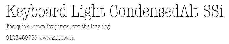 Keyboard Light CondensedAlt SSi.ttf字體轉換器圖片