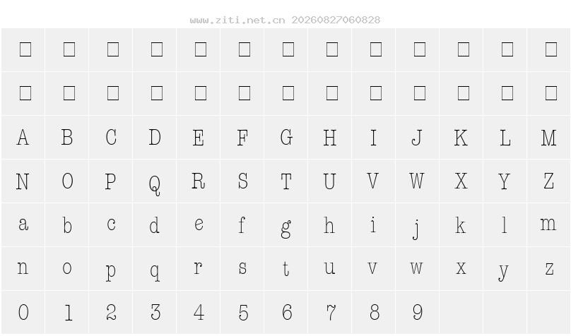 字符映射圖