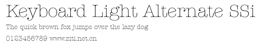 Keyboard Light Alternate SSi.ttf字體轉換器圖片