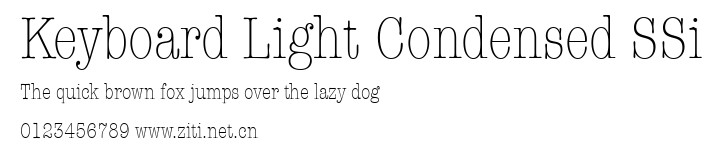 Keyboard Light Condensed SSi.ttf字體轉換器圖片