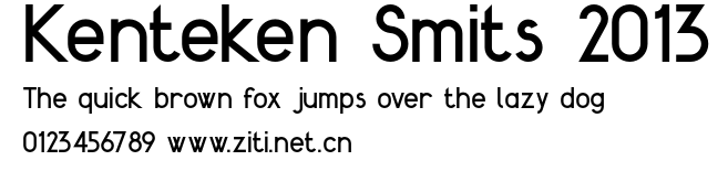 Kenteken Smits 2013.otf字體轉換器圖片