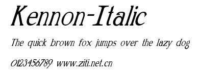 Kennon-Italic.ttf字體轉換器圖片