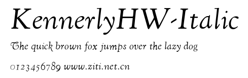 KennerlyHW-Italic.ttf字體轉換器圖片