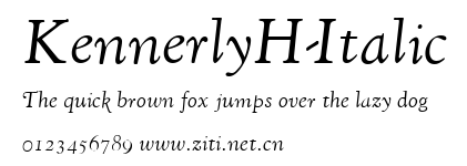 KennerlyH-Italic.ttf字體轉換器圖片