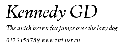 Kennedy GD.ttf字體轉換器圖片