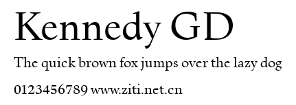 Kennedy GD.ttf字體轉換器圖片