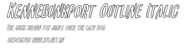 Kennebunkport Outline Italic.ttf字體轉換器圖片