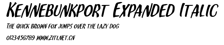 Kennebunkport Expanded Italic.ttf字體轉換器圖片