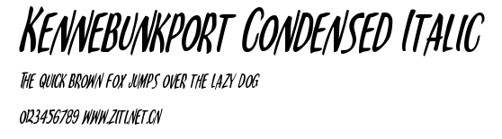 Kennebunkport Condensed Italic.ttf字體轉換器圖片