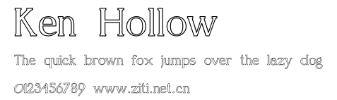 Ken Hollow.ttf字體轉換器圖片