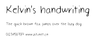 Kelvin's handwriting.ttf字體轉換器圖片