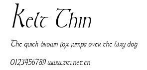 Kelt Thin.ttf字體轉換器圖片