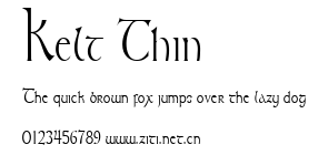 Kelt Thin.ttf字體轉換器圖片