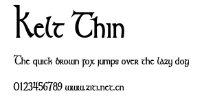 Kelt Thin.ttf字體轉換器圖片