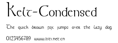 Kelt-Condensed.ttf字體轉換器圖片