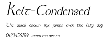 Kelt-Condensed.ttf字體轉換器圖片
