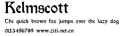 Kelmscott.ttf字體轉換器圖片