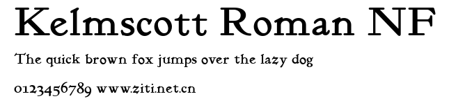 Kelmscott Roman NF.ttf字體轉換器圖片