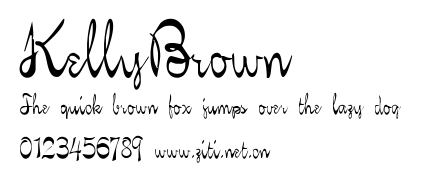 KellyBrown.ttf字體轉換器圖片