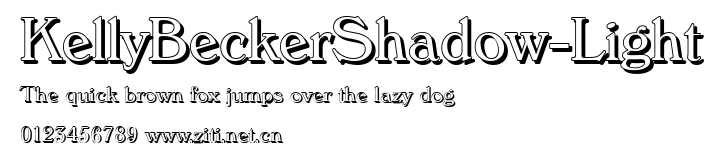 KellyBeckerShadow-Light.ttf字體轉換器圖片