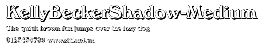 KellyBeckerShadow-Medium.ttf字體轉換器圖片