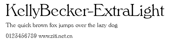 KellyBecker-ExtraLight.ttf字體轉換器圖片