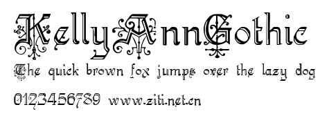 KellyAnnGothic.ttf字體轉換器圖片