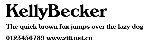 KellyBecker.ttf字體轉換器圖片