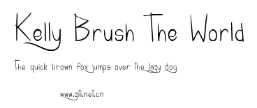 Kelly Brush The World.ttf字體轉換器圖片