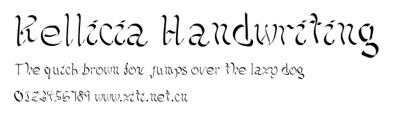 Kellicia Handwriting.ttf字體轉換器圖片