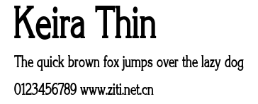 Keira Thin.ttf字體轉換器圖片