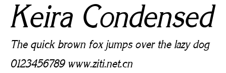 Keira Condensed.ttf字體轉換器圖片