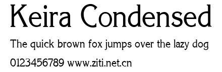 Keira Condensed.ttf字體轉換器圖片