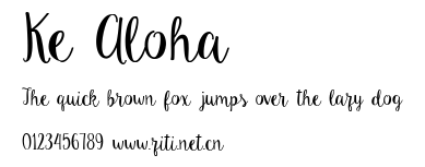 Ke Aloha.ttf字體轉換器圖片