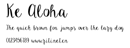 Ke Aloha.otf字體轉換器圖片